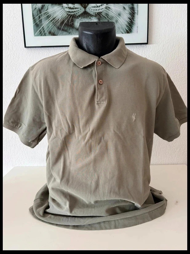 Polo de manga corta caqui Griffe Noire 100% algodón para hombre XL – photo 2